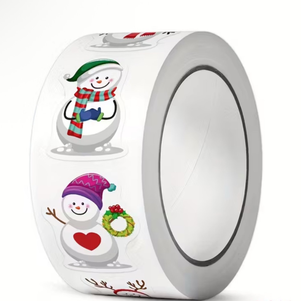 500 Snowman Stickers 1”